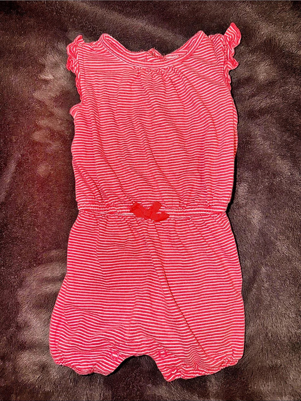 Striped Red & White Romper